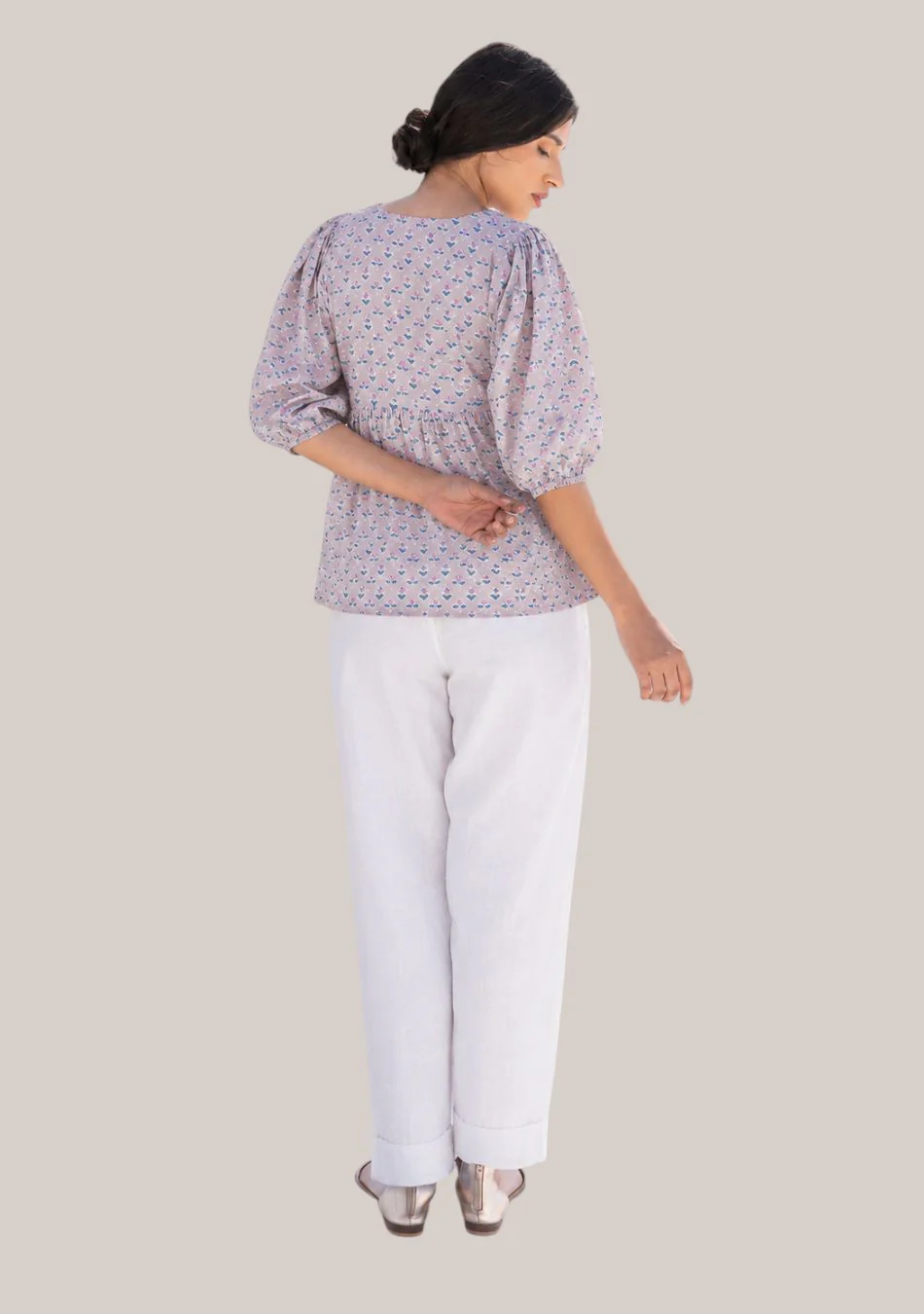 Aravalii Spring Blossom Peplum Top - Image 5