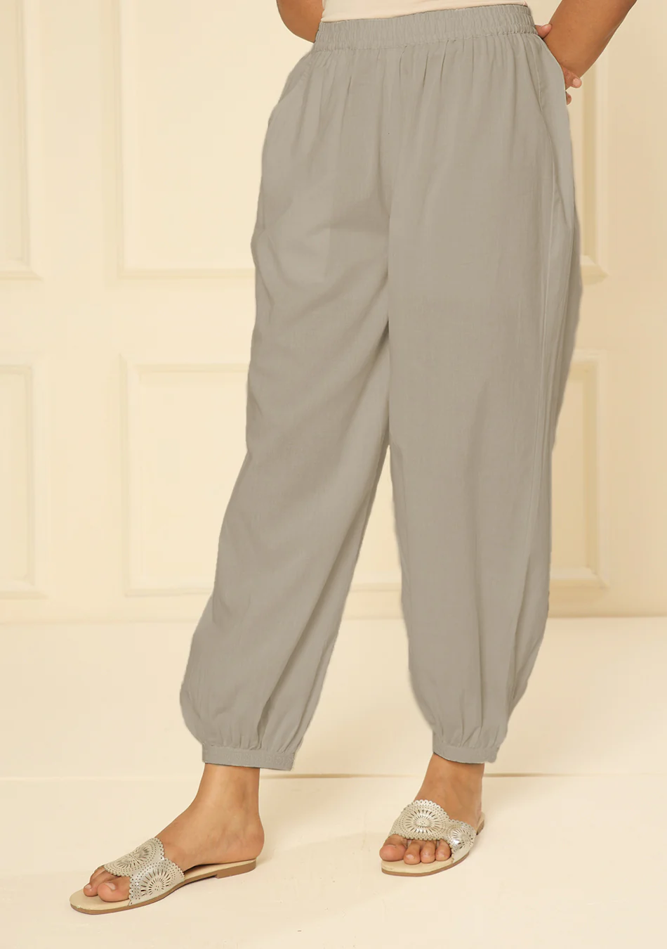 STONE EMBROIDERED LACE CUFF PANT - Image 2