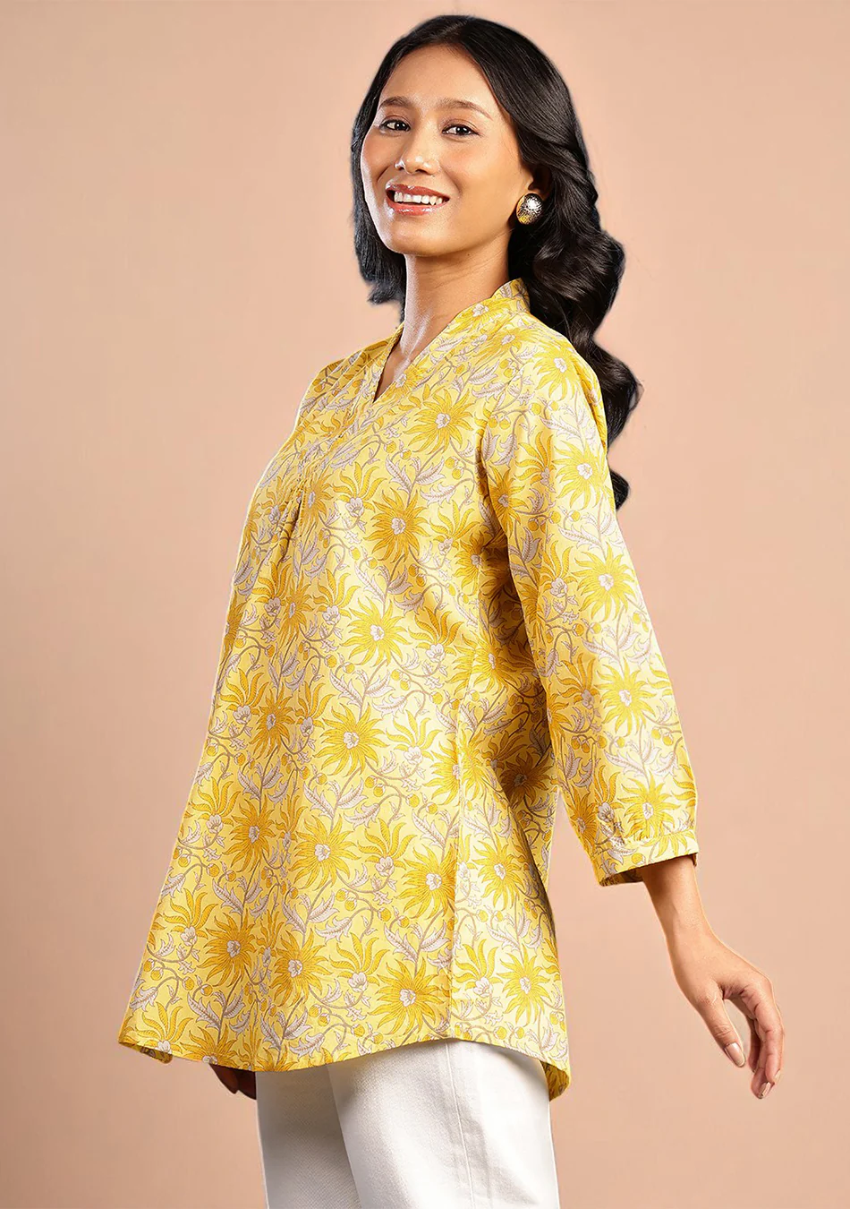 Sunflare Bloom Pleated Top - Image 3