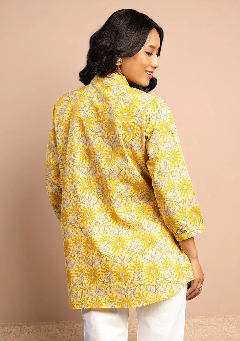Sunflare Bloom Pleated Top - Image 4