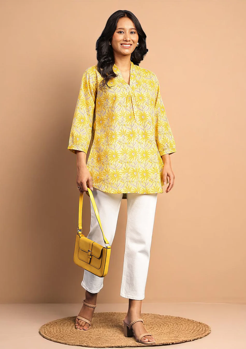 Sunflare Bloom Pleated Top - Image 5