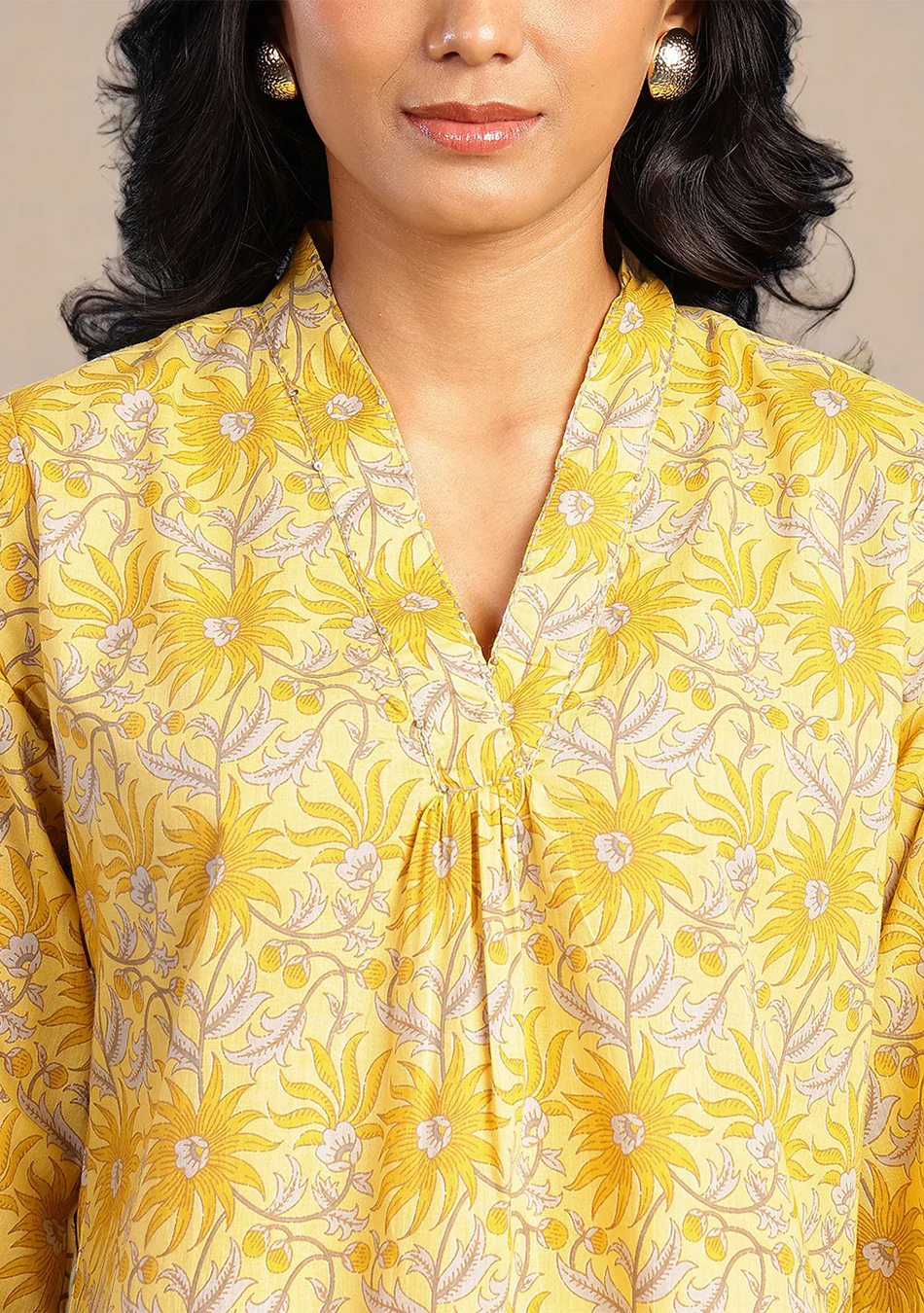 Sunflare Bloom Pleated Top - Image 6