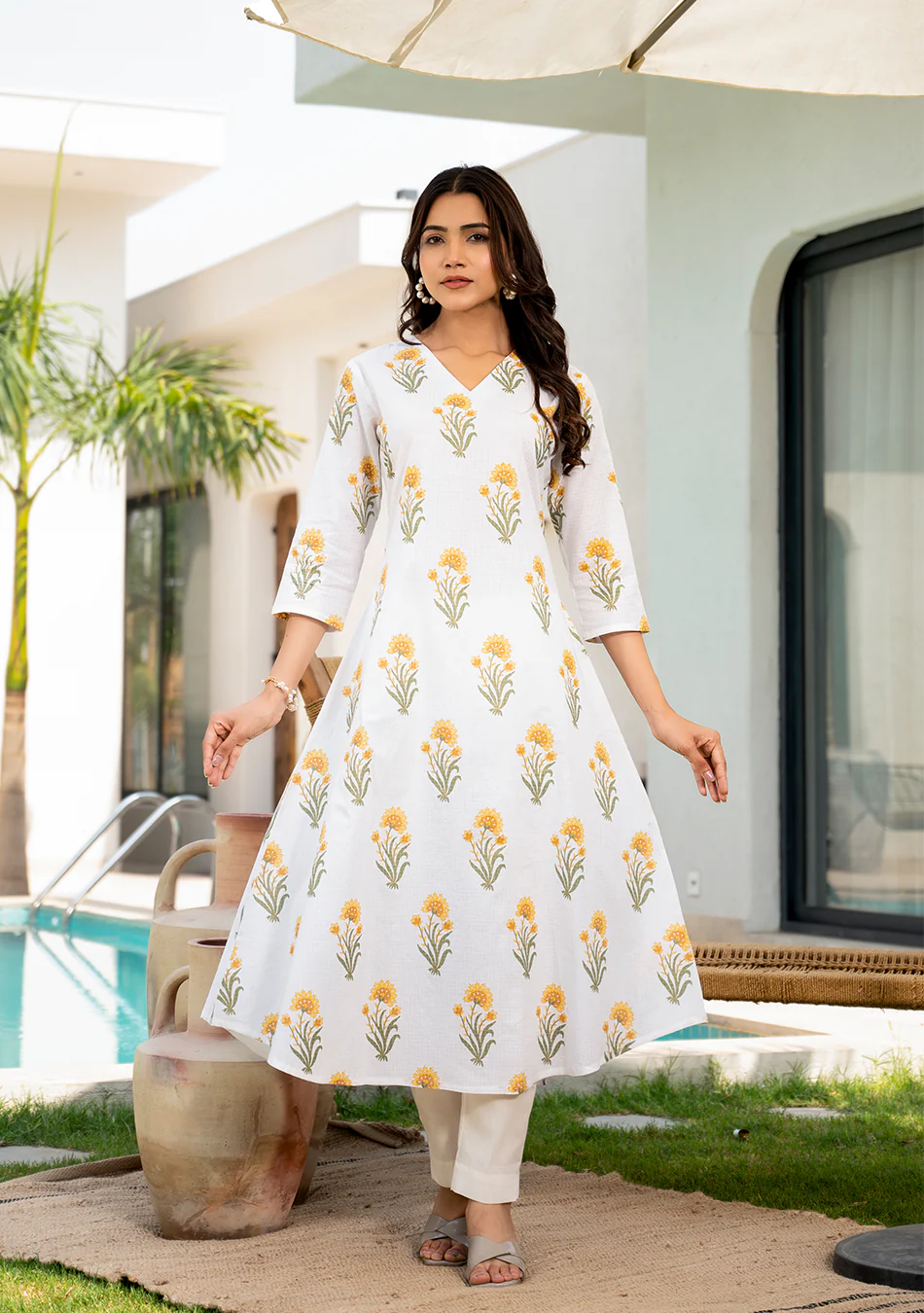 Sunflower A-Line Kurta - Image 3