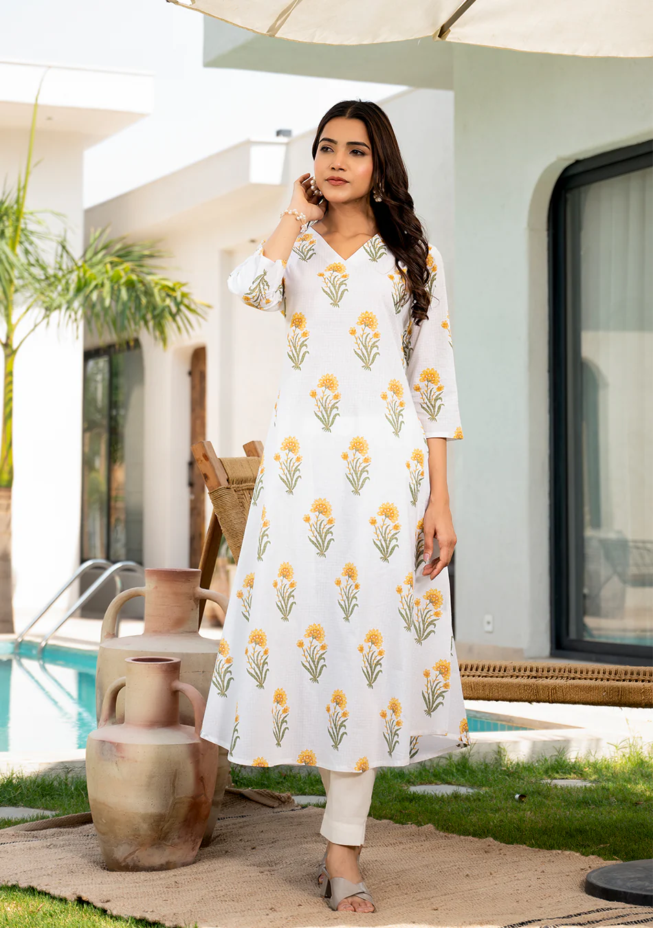Sunflower A-Line Kurta - Image 4