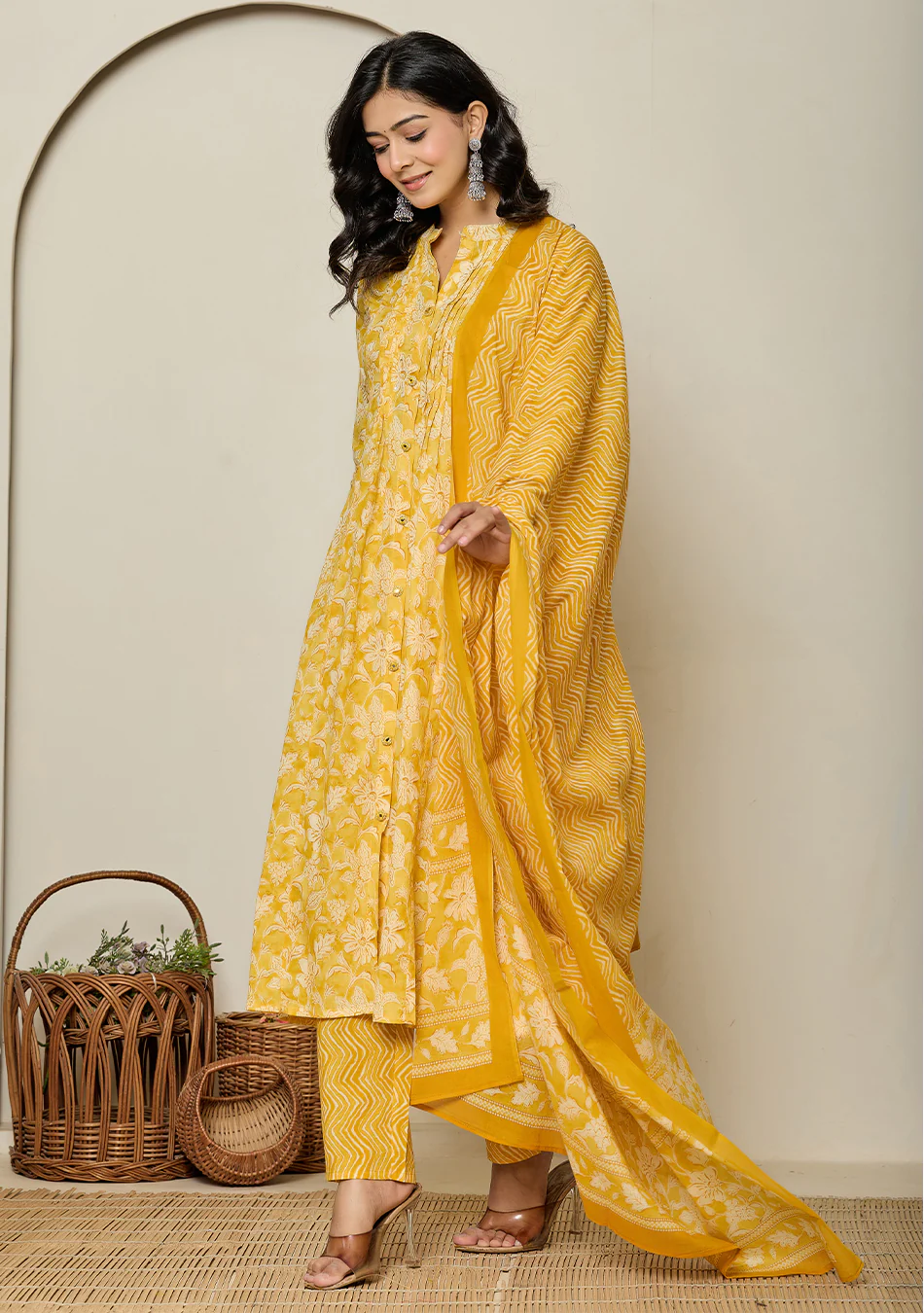 Sunlit Marigold Bloom Suit Set