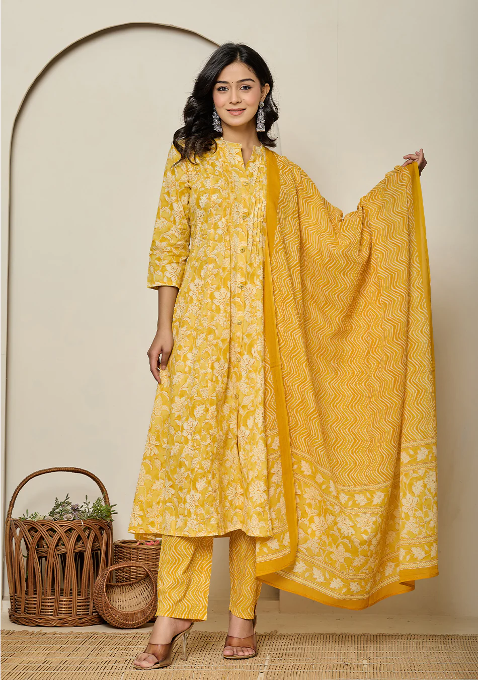 Sunlit Marigold Bloom Suit Set - Image 2