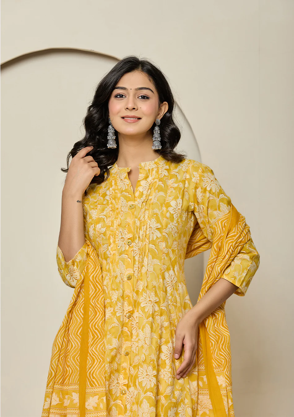 Sunlit Marigold Bloom Suit Set - Image 3
