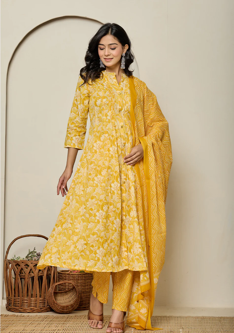 Sunlit Marigold Bloom Suit Set - Image 4