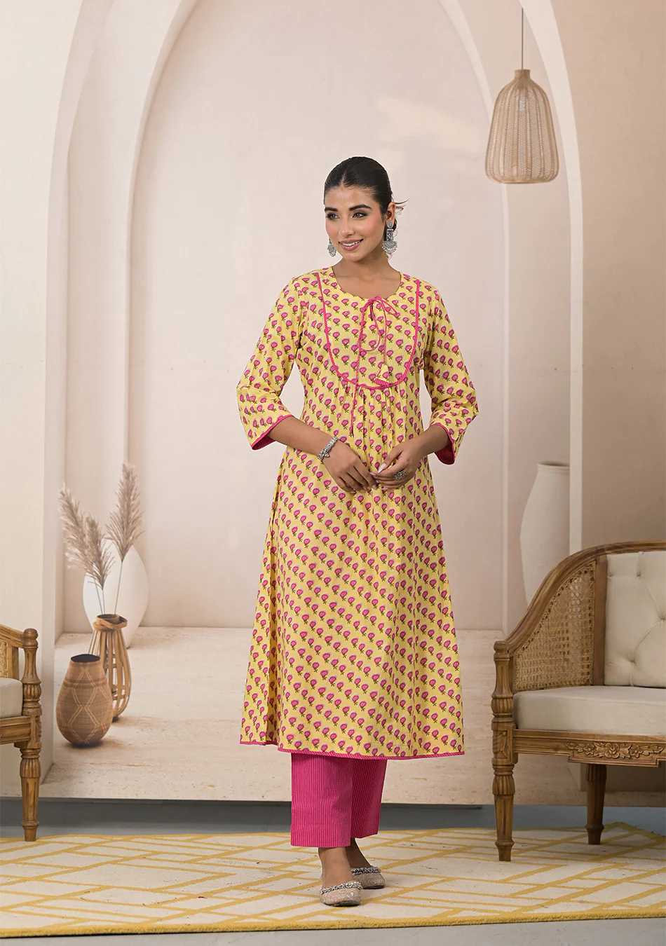 Sunshine Bloom Anarkali Suit Set - Image 8