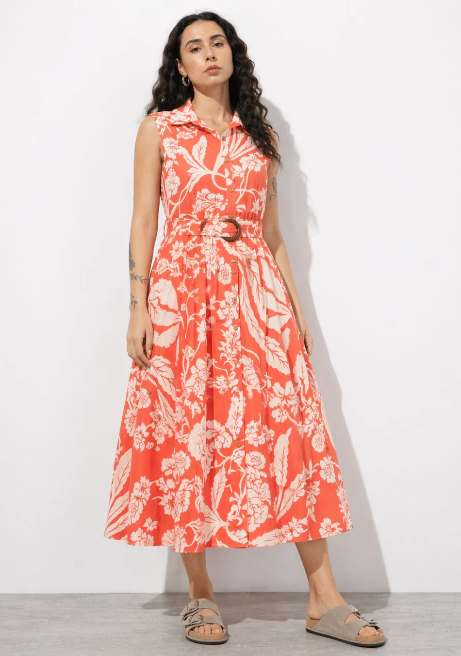 Aravalii Tangerine Soleil Dress - Image 2