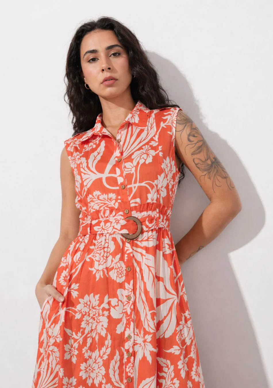 Aravalii Tangerine Soleil Dress - Image 3