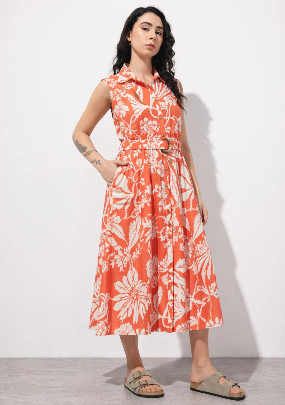 Aravalii Tangerine Soleil Dress - Image 5