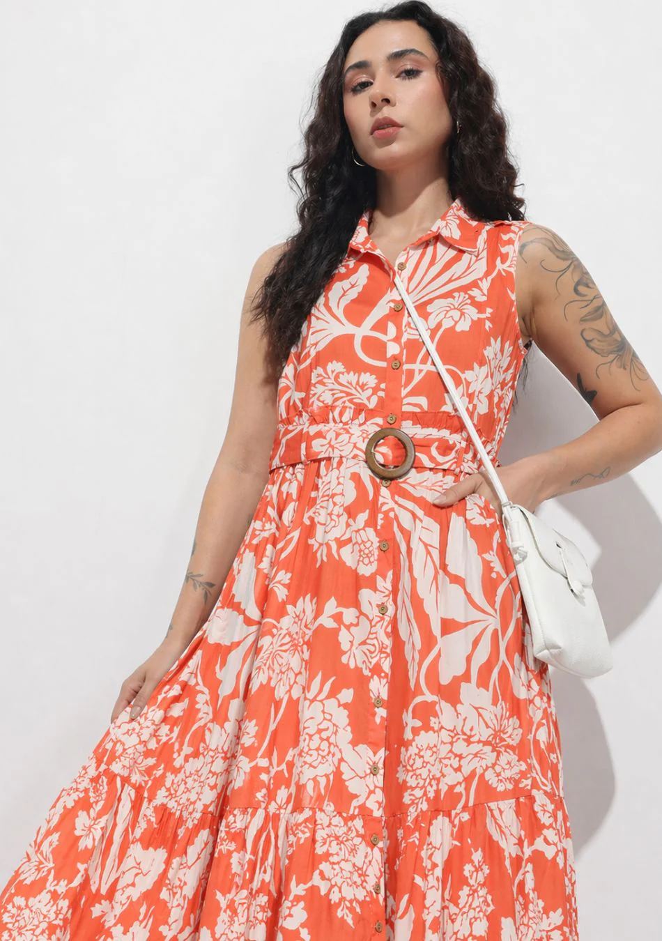 Aravalii Tangerine Soleil Dress - Image 6
