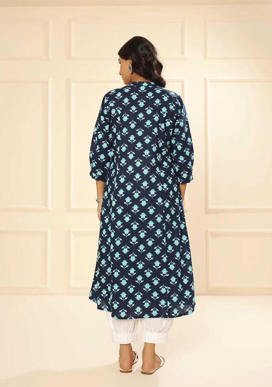 Aravalii Teal Botanica Kurta - Image 16