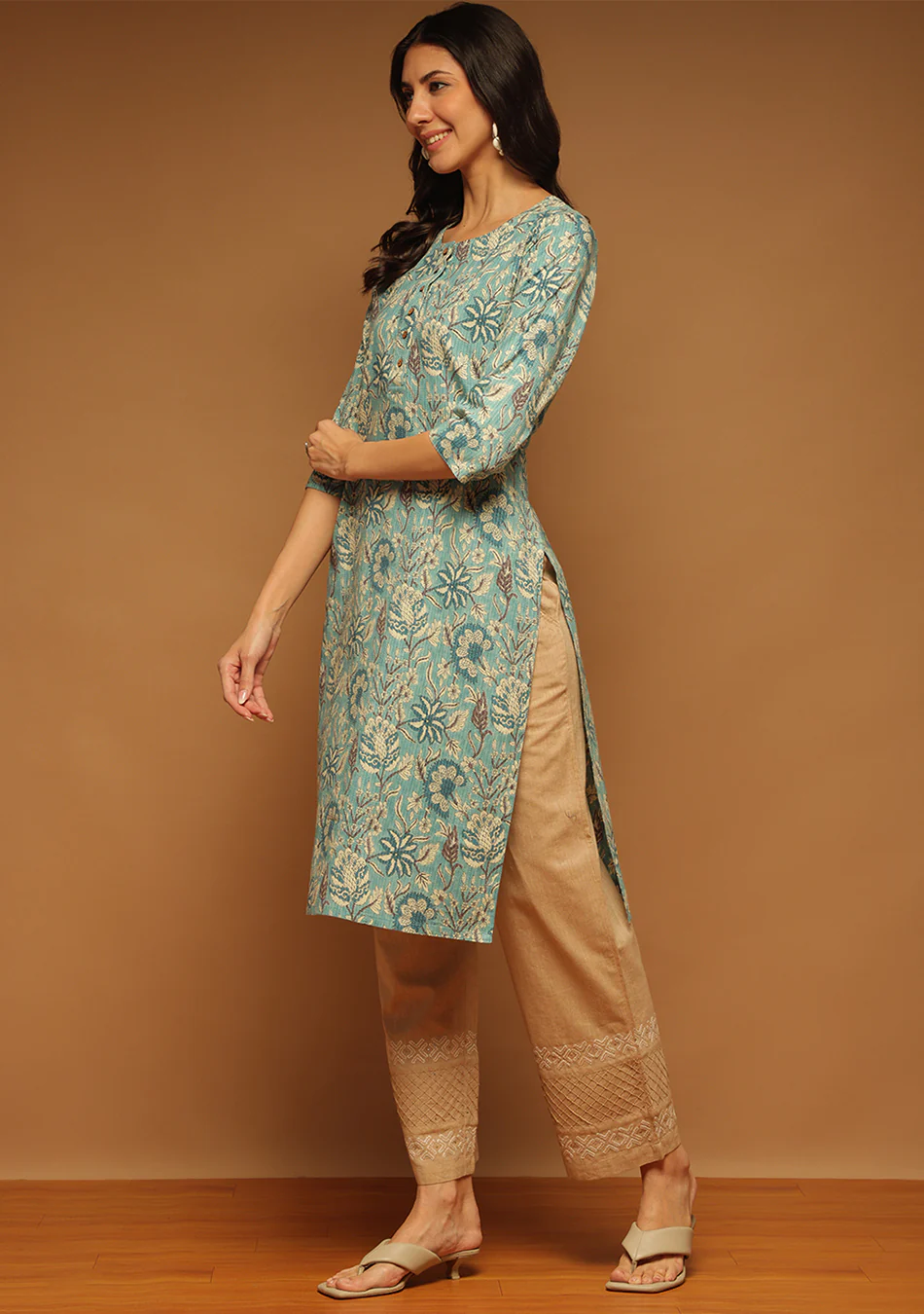 Teal Meadow Kurta - Image 2