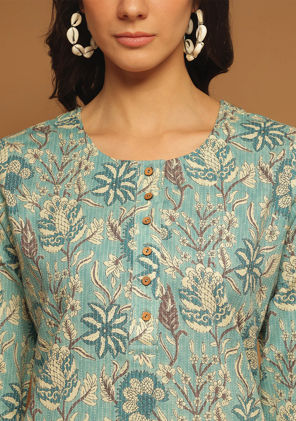 Teal Meadow Kurta - Image 3