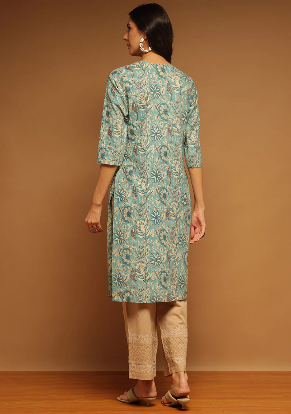 Teal Meadow Kurta - Image 5