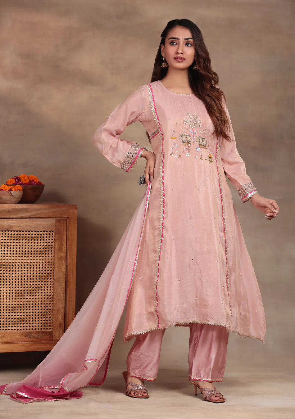 Blossom Pearl Embroidered Suit Set - Image 2