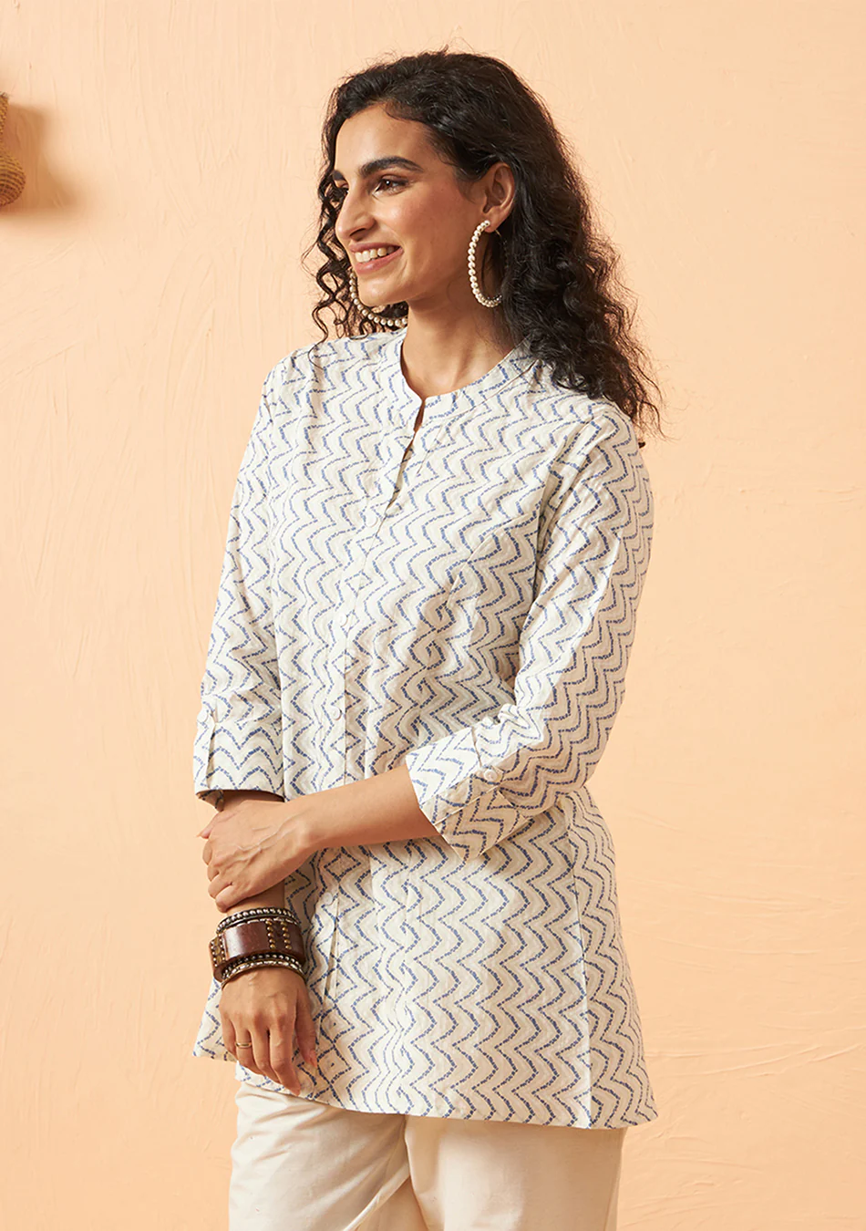 Aravalii Ivory Grace Tunic - Image 2