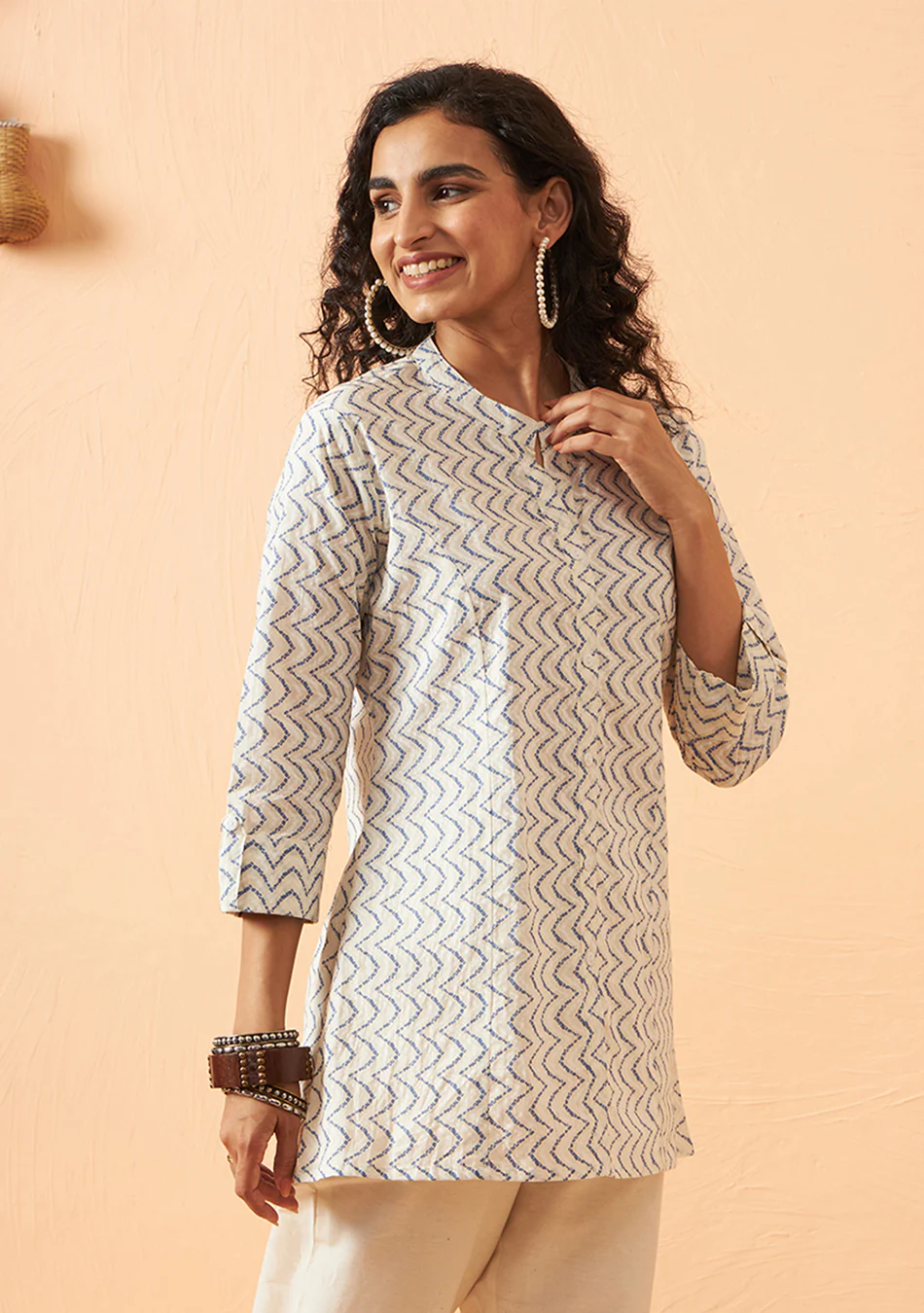 Aravalii Ivory Grace Tunic - Image 5
