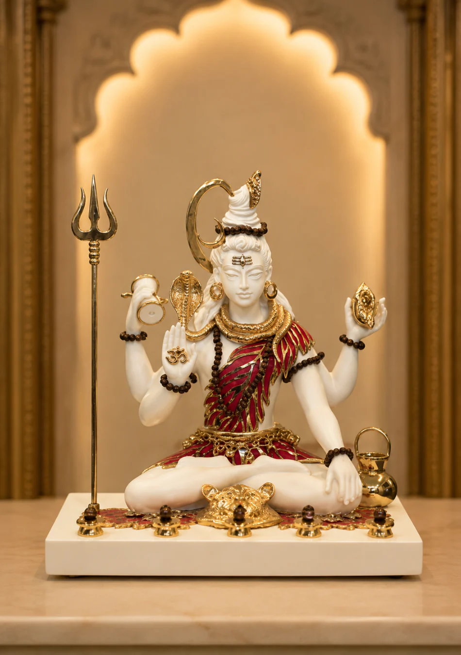Aravalii Trinetra Shiva with Stone Inlay - Image 4