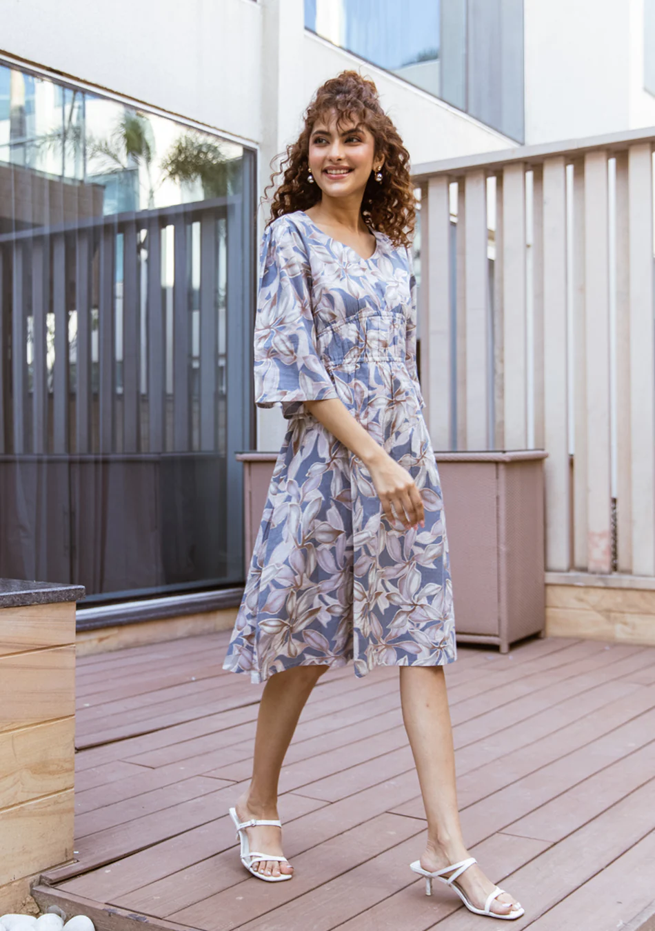 ARAVALII CELESTIA BLOOM MIDI DRESS - Image 2