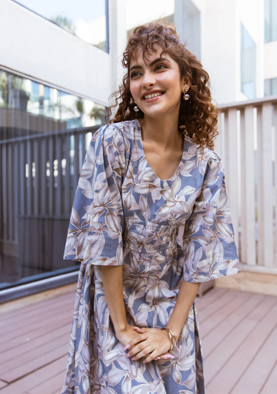 ARAVALII CELESTIA BLOOM MIDI DRESS - Image 4