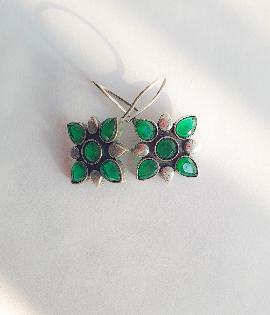 Verde Petal Hook Earrings - Image 3