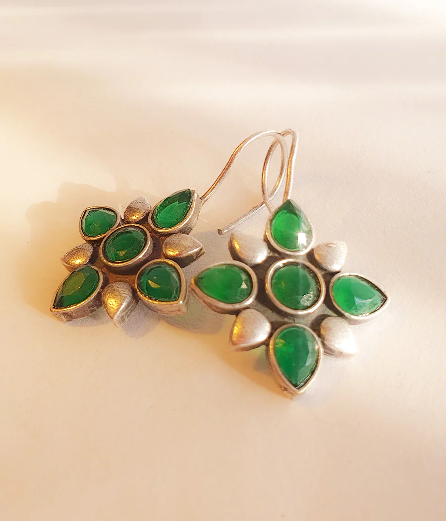 Verde Petal Hook Earrings - Image 4
