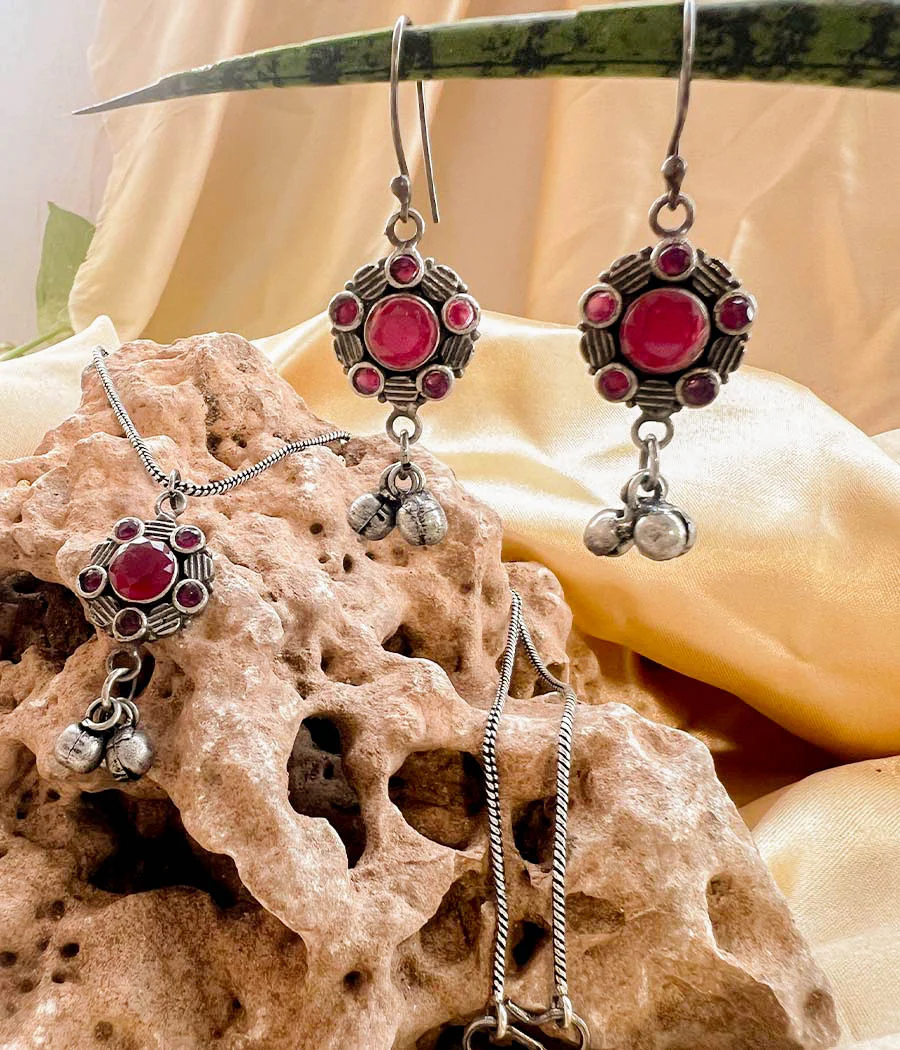 Vibrant Earrings and Peandant Set - Image 6
