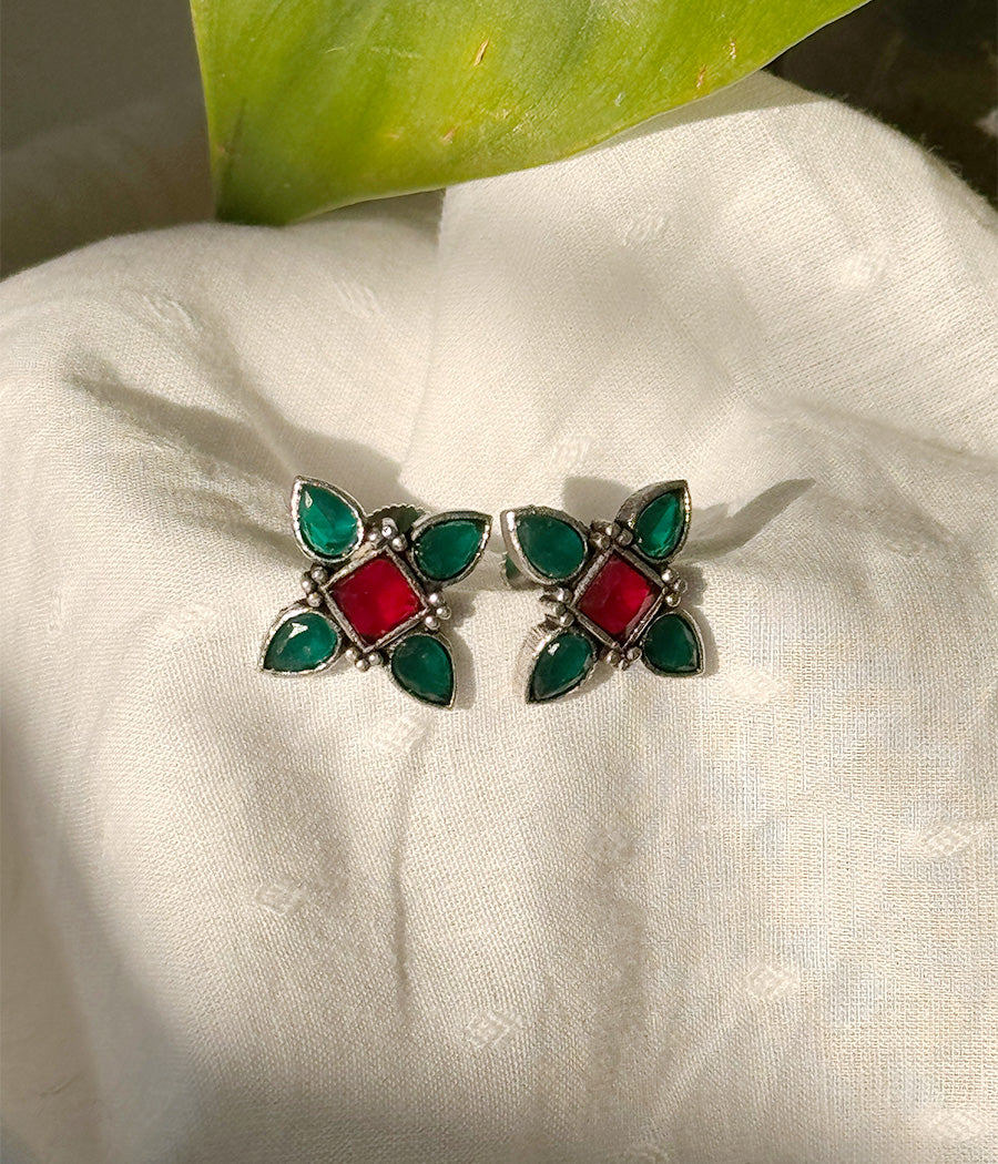 Vibrant Petal Stud Earring - Image 4