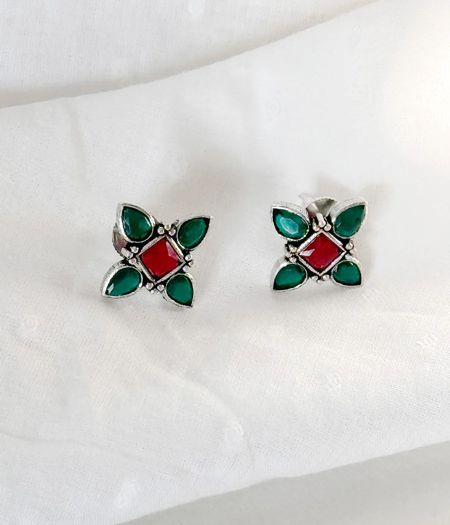 Vibrant Petal Stud Earring - Image 5