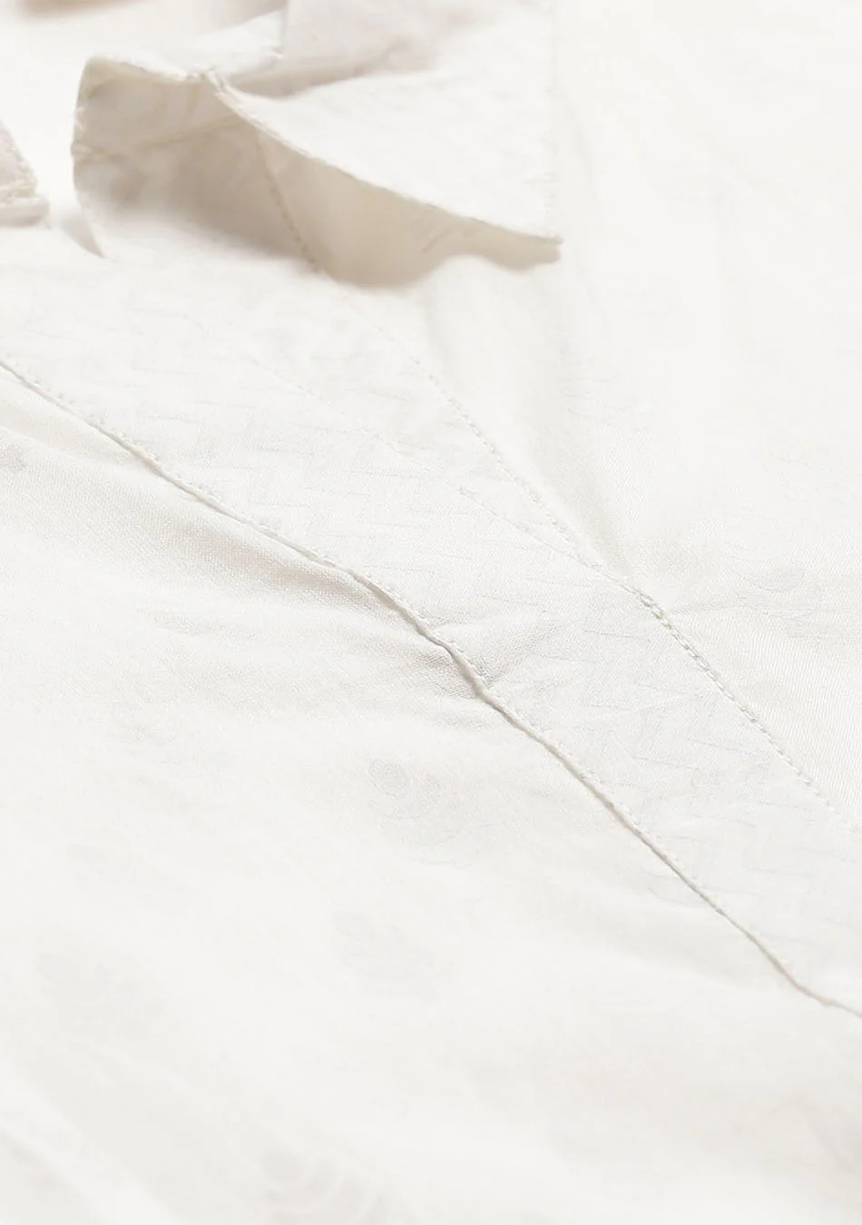 White Printed Cotton Kurti With Palazzo Set - Image 6