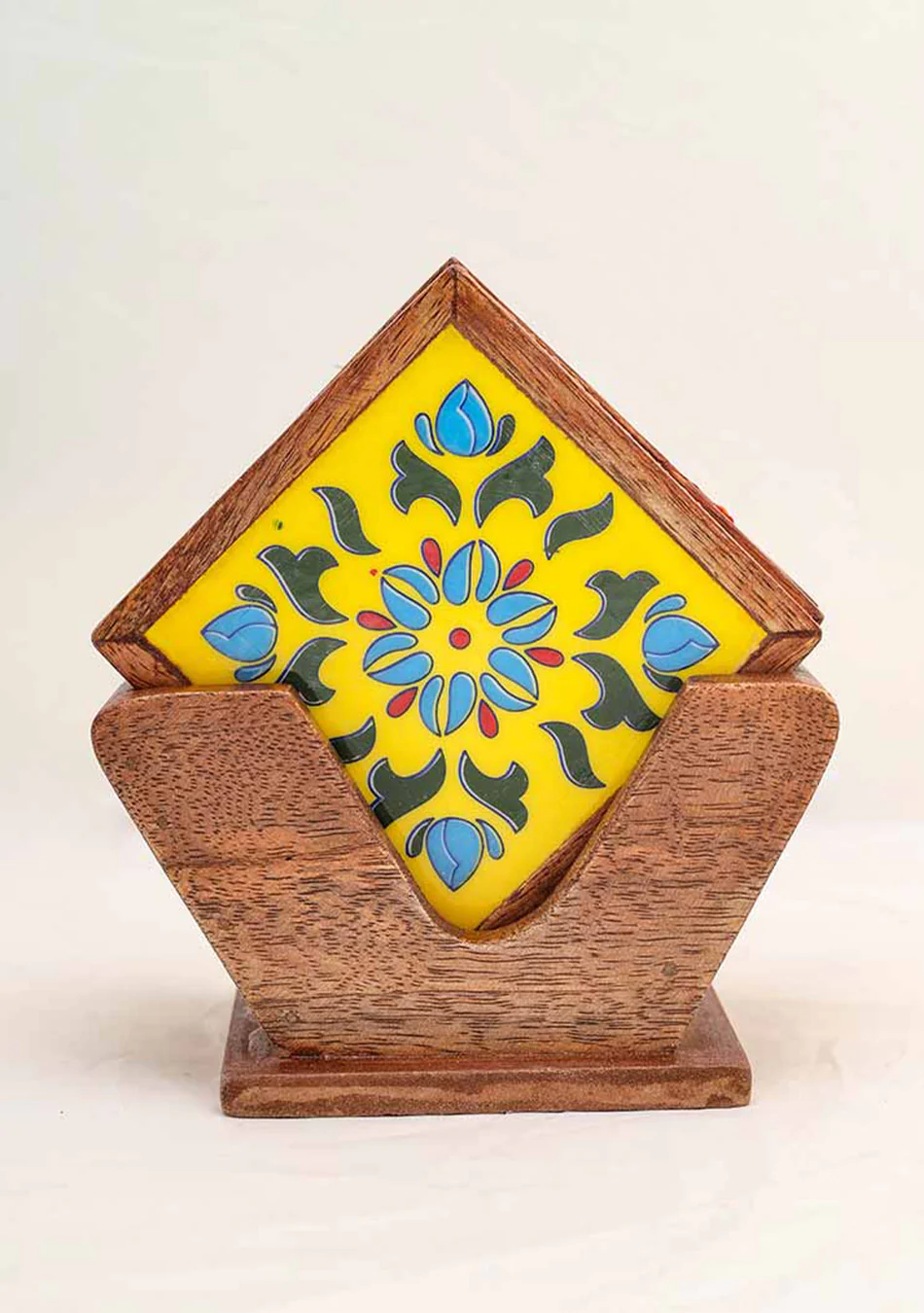 Elegant Blue Pottery Coasters - Image 5