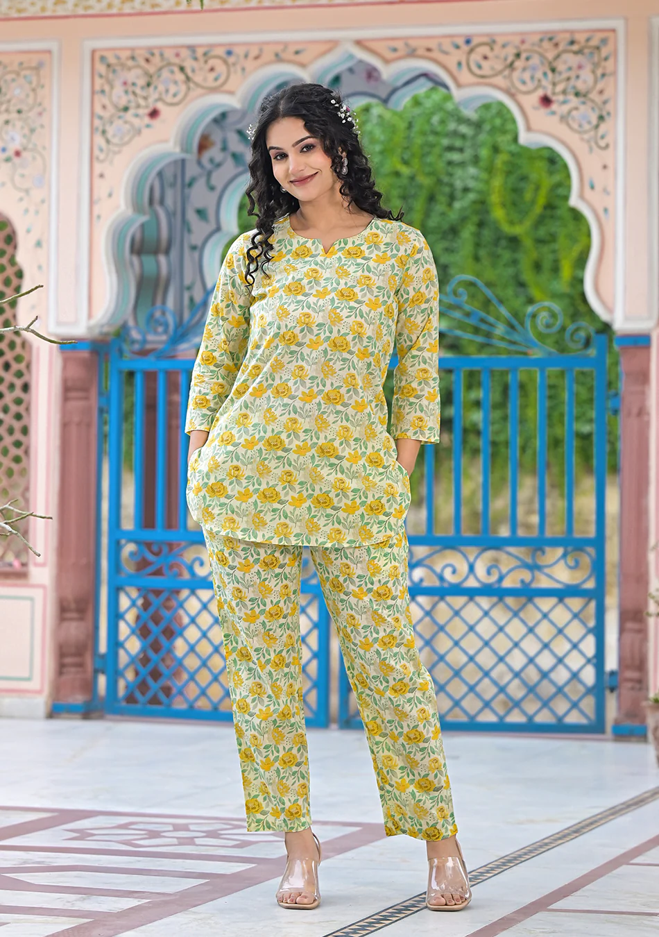 Yellow Floral Nightwear/Loungewear - Image 4